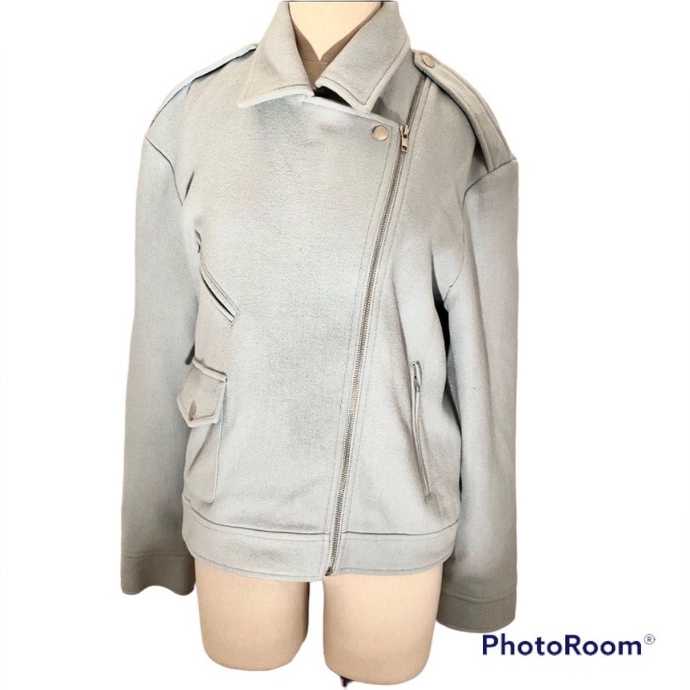 NWT LUCY PARIS WOOL MOTO JACKET size L